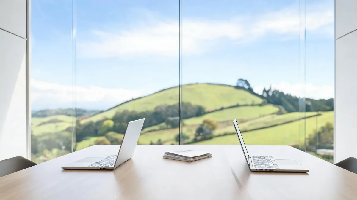 Light-filled advisory meeting room