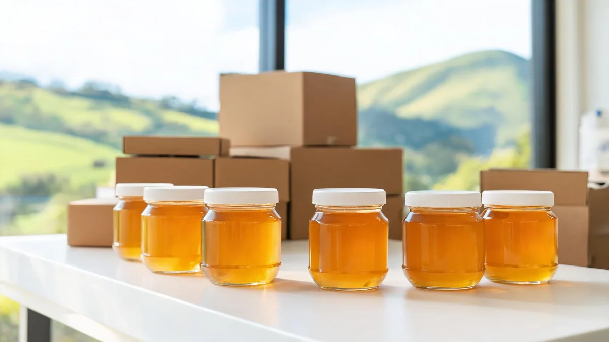 Mānuka honey range packed for export