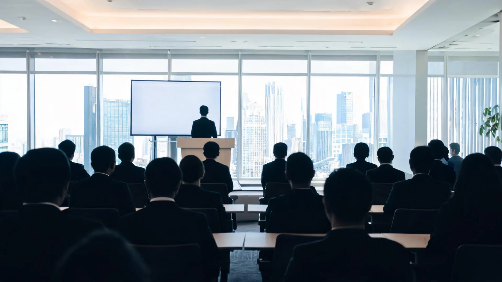 Business seminar — neutral imagery for the Rise Growth Lab partnership case